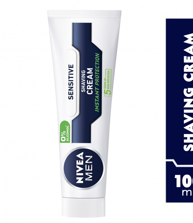 NIVEA MEN Shaving Cream, Sensitive Chamomile & Hamamelis, 100ml