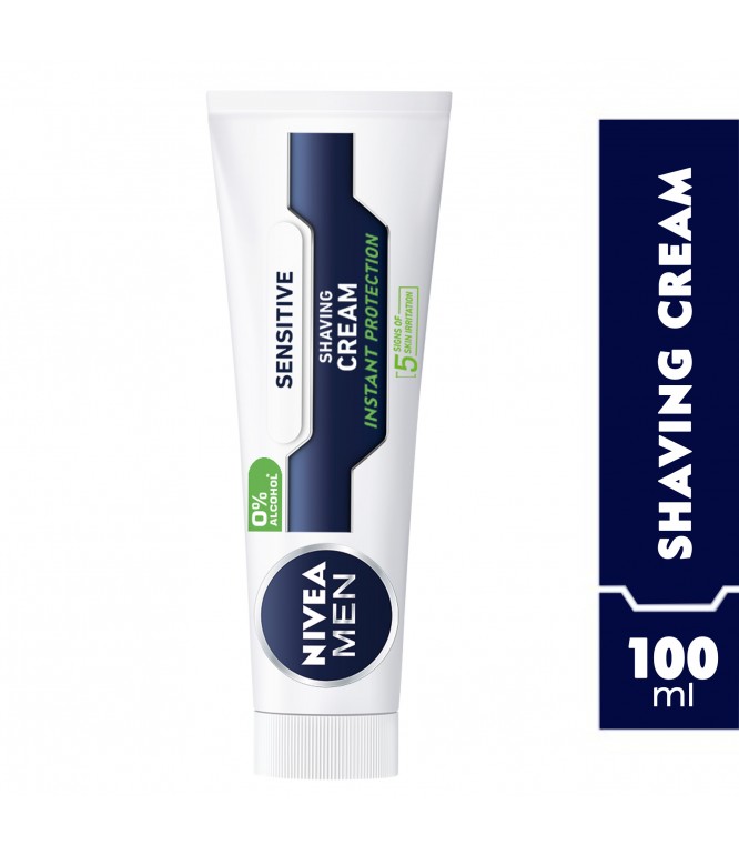 NIVEA MEN Shaving Cream, Sensitive Chamomile & Hamamelis, 100ml