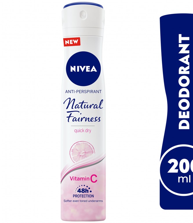 NIVEA Antiperspirant Spray for Women, 48h Protection, Natural Radiance, 200ml