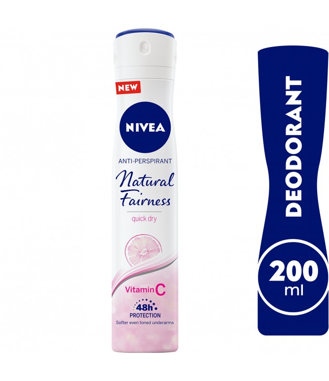 NIVEA Antiperspirant Spray for Women, 48h Protection, Natural Radiance, 200ml