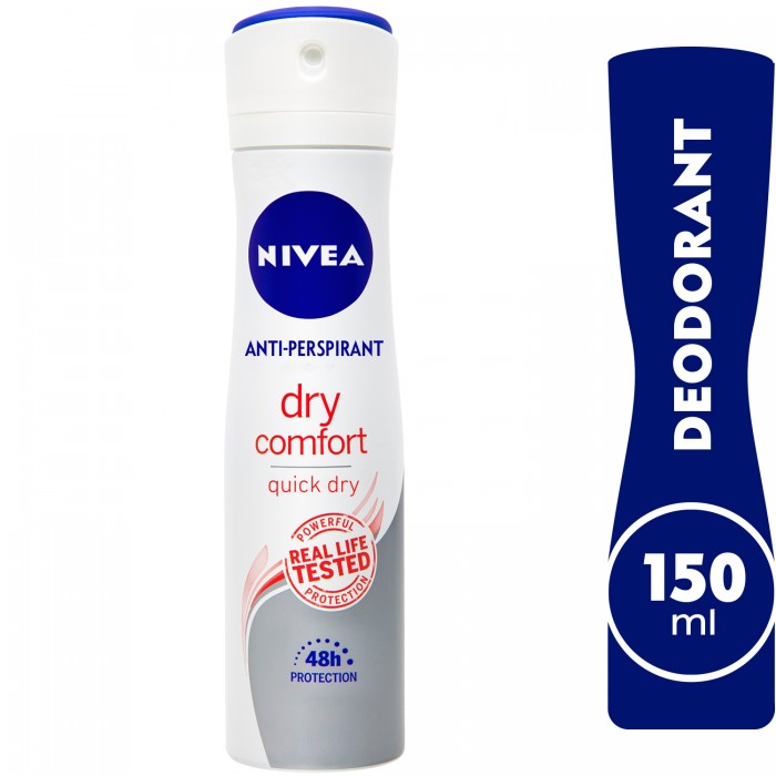 NIVEA Antiperspirant Spray for Women, 48h Protection, Dry Comfort Quick Dry, 150ml