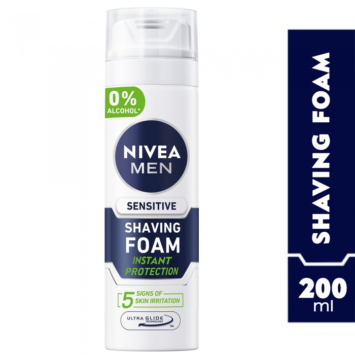 NIVEA MEN Shaving Foam, Sensitive Chamomile & Hamamelis, 200ml