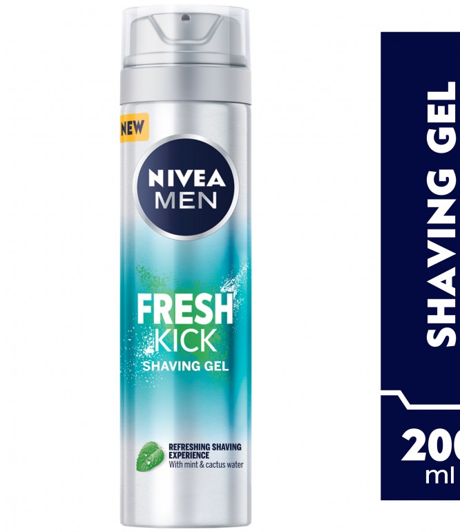 NIVEA MEN Shaving Gel, Fresh & Cool Mint Extracts, 200ml