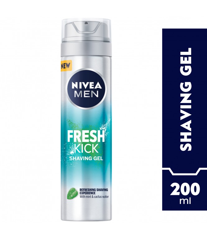 NIVEA MEN Shaving Gel, Fresh & Cool Mint Extracts, 200ml