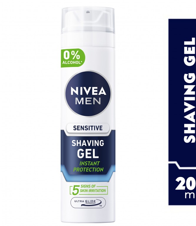 NIVEA MEN Shaving Gel, Sensitive Chamomile & Hamamelis, 200ml