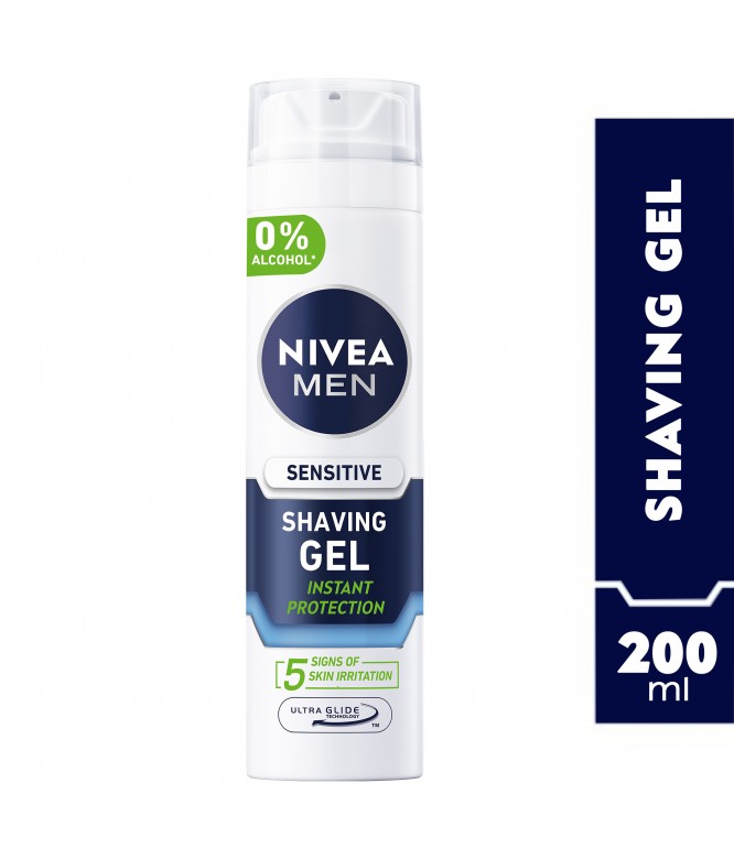 NIVEA MEN Shaving Gel, Sensitive Chamomile & Hamamelis, 200ml