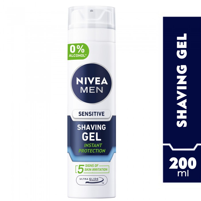 NIVEA MEN Shaving Gel, Sensitive Chamomile & Hamamelis, 200ml