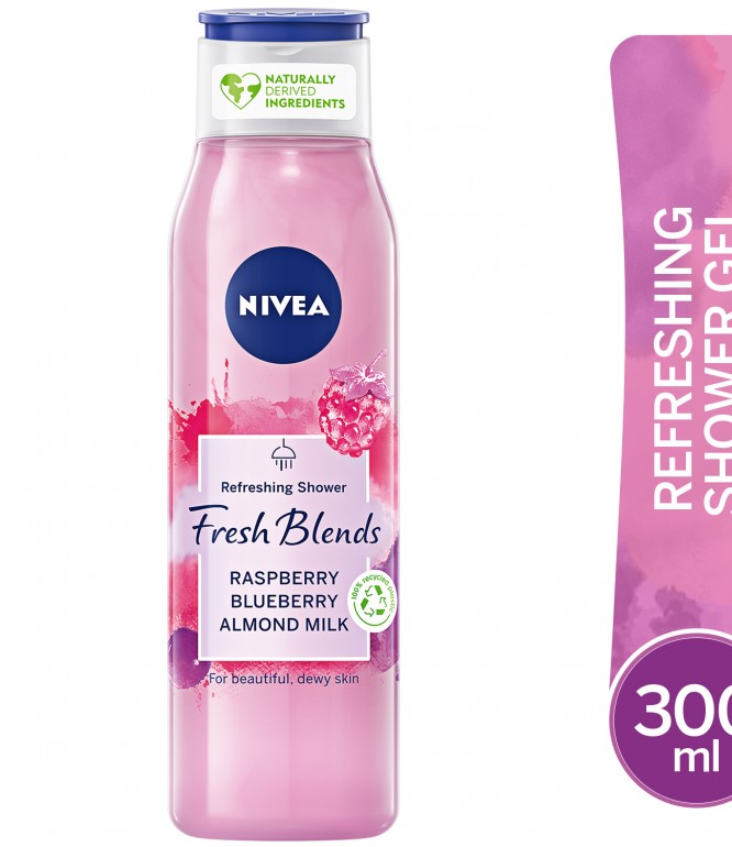 Nivea Shower Fresh Blends Raspberry Blueberry Almond Milk- 300 ml