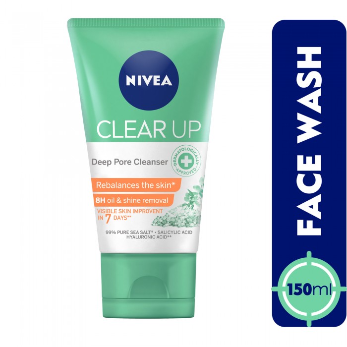 Nivea Clear Up Face Wash Anti Acne Deep Pore Cleanser - 150ml