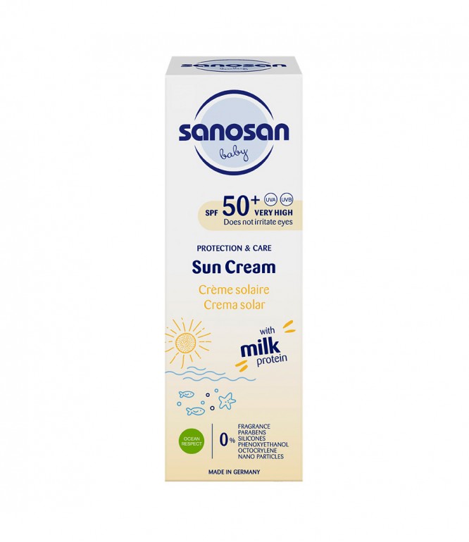 سانوسان، كريم واقي من الشمس، للأطفال، +Spf 50، مع بروتين الحليب - 75 مل