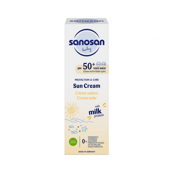 سانوسان، كريم واقي من الشمس، للأطفال، +Spf 50، مع بروتين الحليب - 75 مل