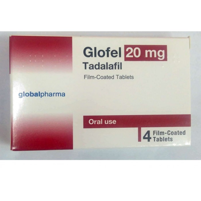 Glofel 20 mg 4 Tablets for ED and BPH
