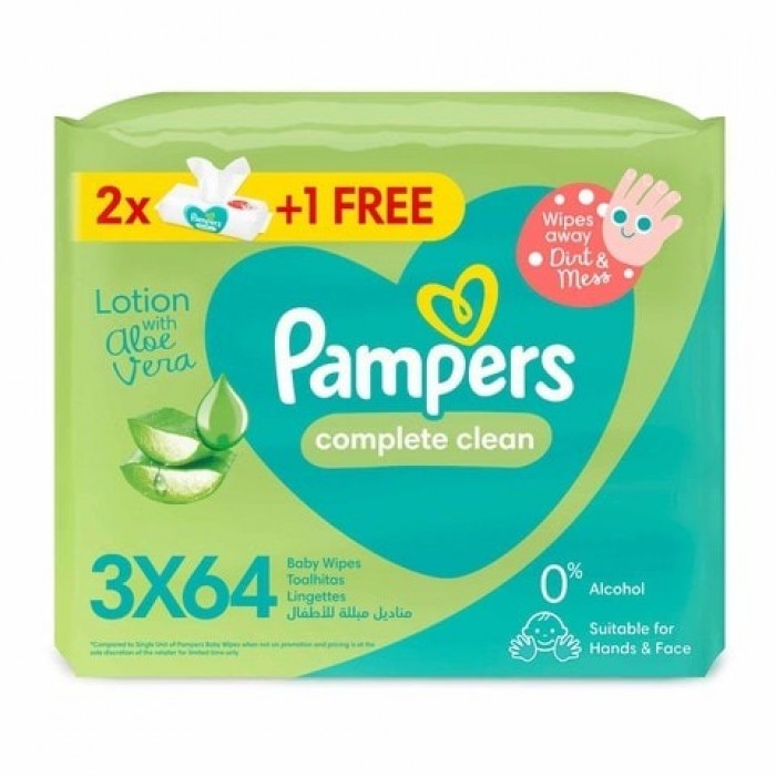 Pampers Baby Fresh Wipes -64's 2+1