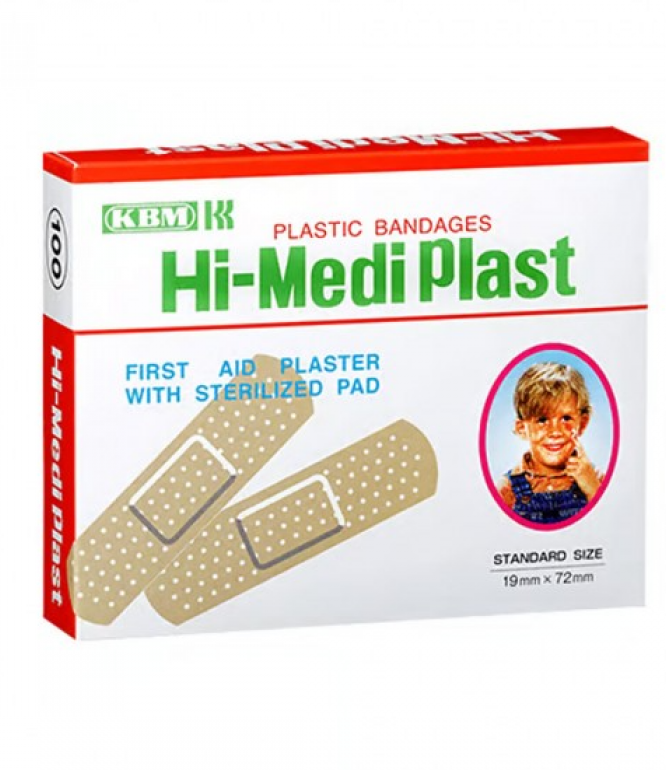 Hi-Medi Plast Plaster Standard Size 100pieces