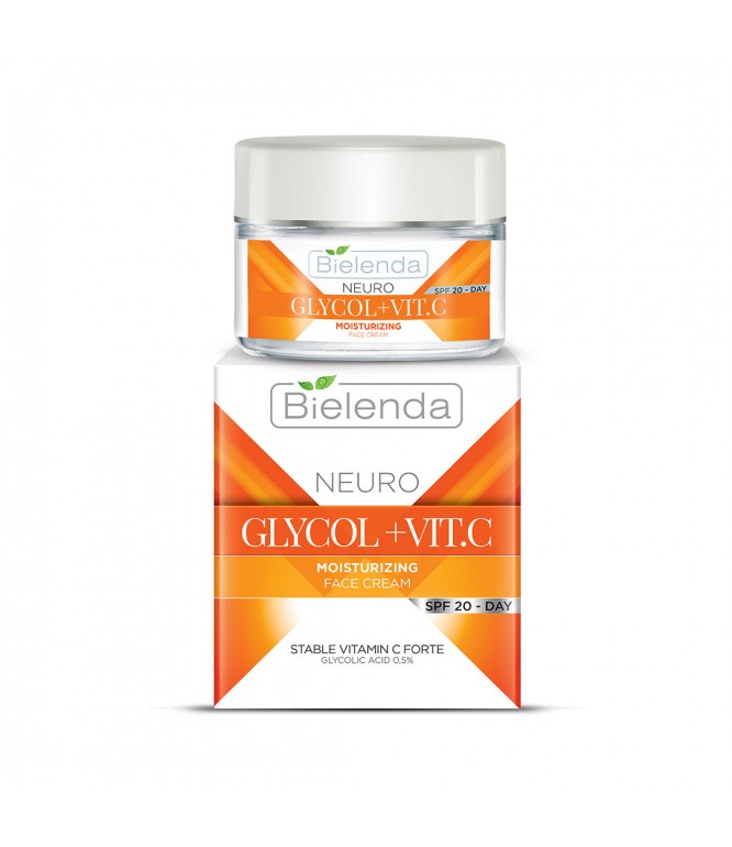 Bielenda NEURO GLICOL + VIT. C Moisturizing face cream day SPF 20, 50 ml
