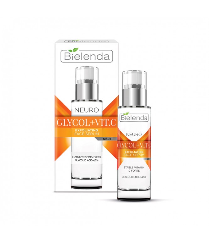 Bielenda NEURO GLICOL + VIT. C exfoliating rejuvenating serum for night, 30 ml