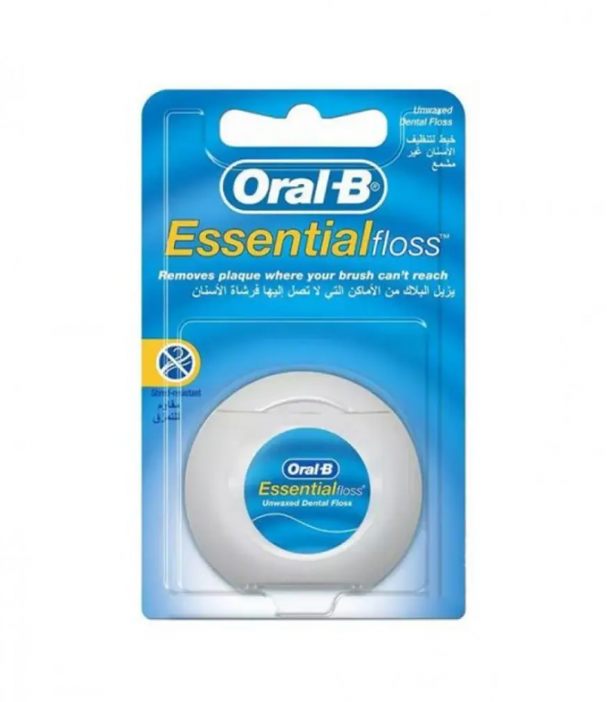 Oral B Essential Floss Unwaxed Dental Floss 50m