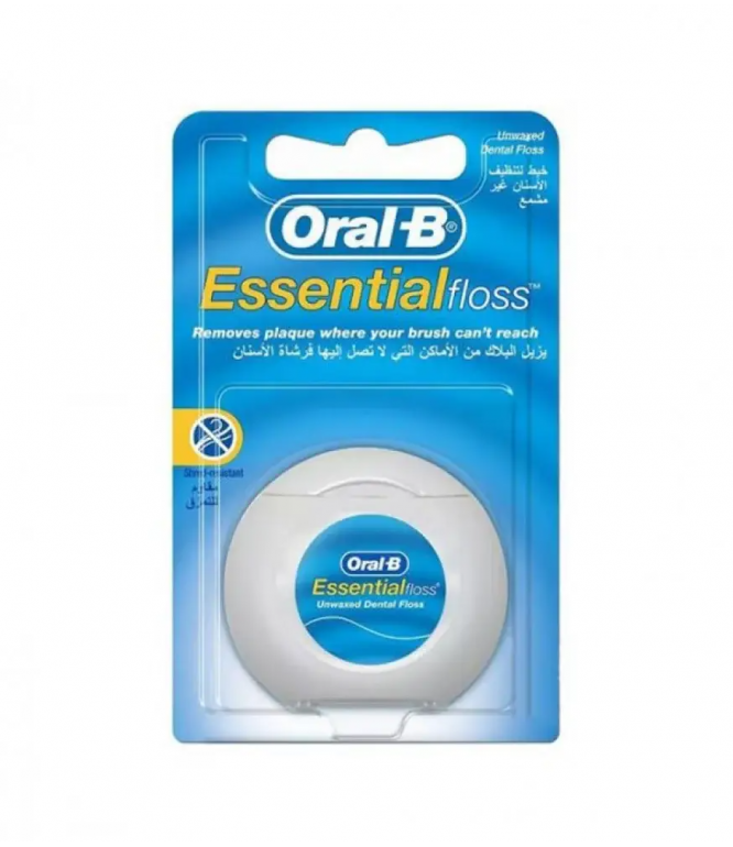 Oral B Essential Floss Unwaxed Dental Floss 50m