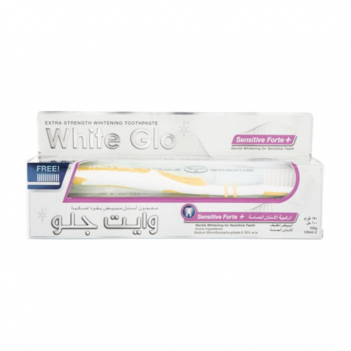 White Glo Sensitive Forte + Whitening Toothpaste 100gm