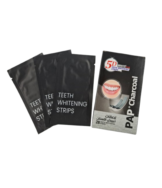 5D Teeth Whitening Strips Charcoal 28