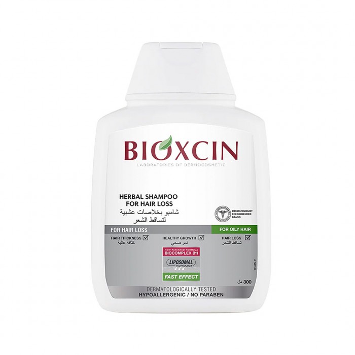 Bioxcin Herbal Shampoo for Hair Loss for Oily Hair 300 ml