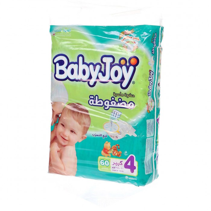 Babyjoy Mega Pack Large Size (4) 60 Diapers 
