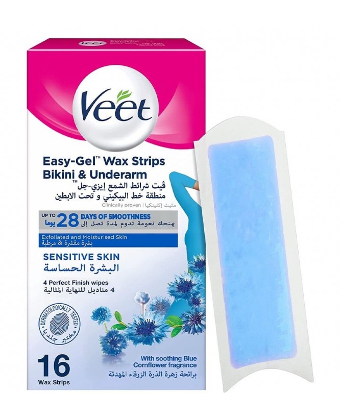 VEET WAX STRIPS FOR BIKINI&UNDERARM 16 STRIPS