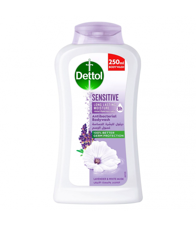 Dettol Anti-Bacterial Sensitive Lavender & White Musk Body Wash 250Ml