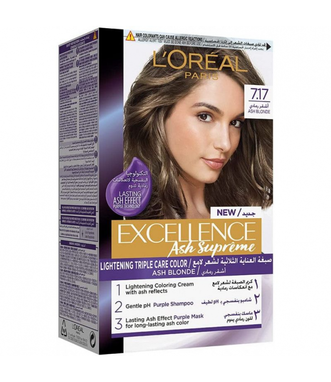 L'Oreal Excellence Hair Dye Ash Supreme 7.17 Ash Blonde 1Piece