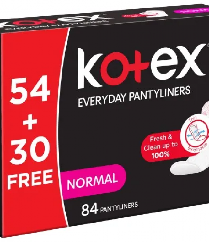 Kotex Natural Panty Liners %100 Cotton 84Pieces