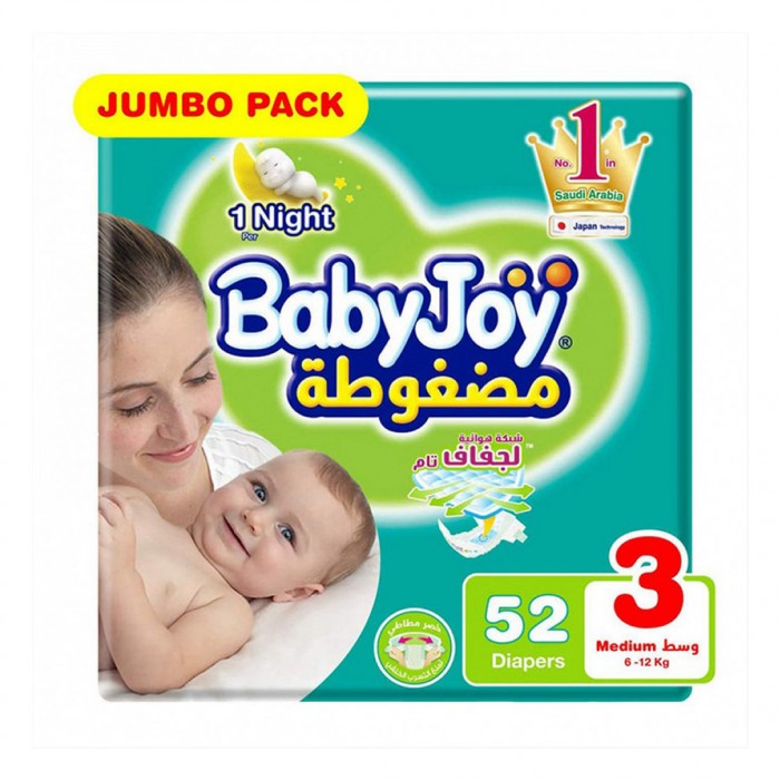 Baby Joy Jumbo Medium 3 Baby Diaper 52's