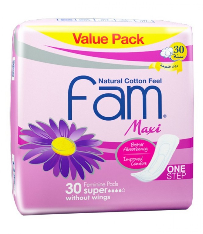 Fam Maxi 1 Step Female Diaper 30's