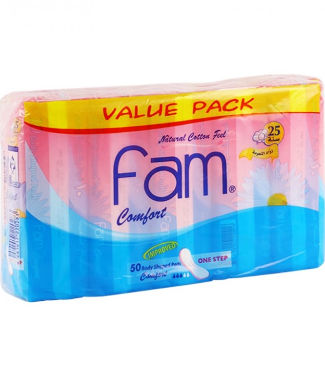 Fam Comfort Normal 1 Step Female Diaper 50's