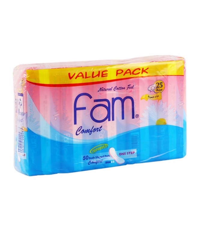 Fam Comfort Normal 1 Step Female Diaper 50's