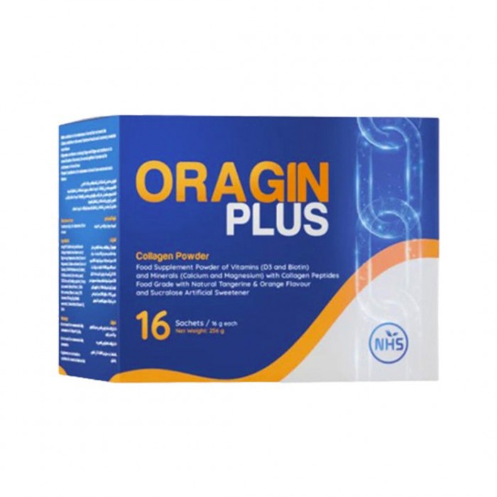 NHS, Oragin Plus, Collagen + Biotin, 16 Sachets