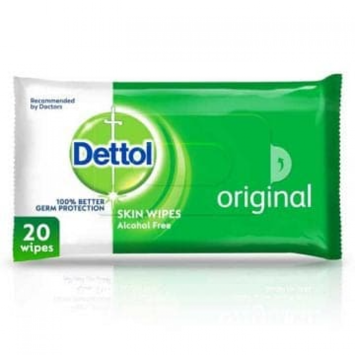 Dettol Anti-Bacterial Skin & Surface Wipes 20 Wipes