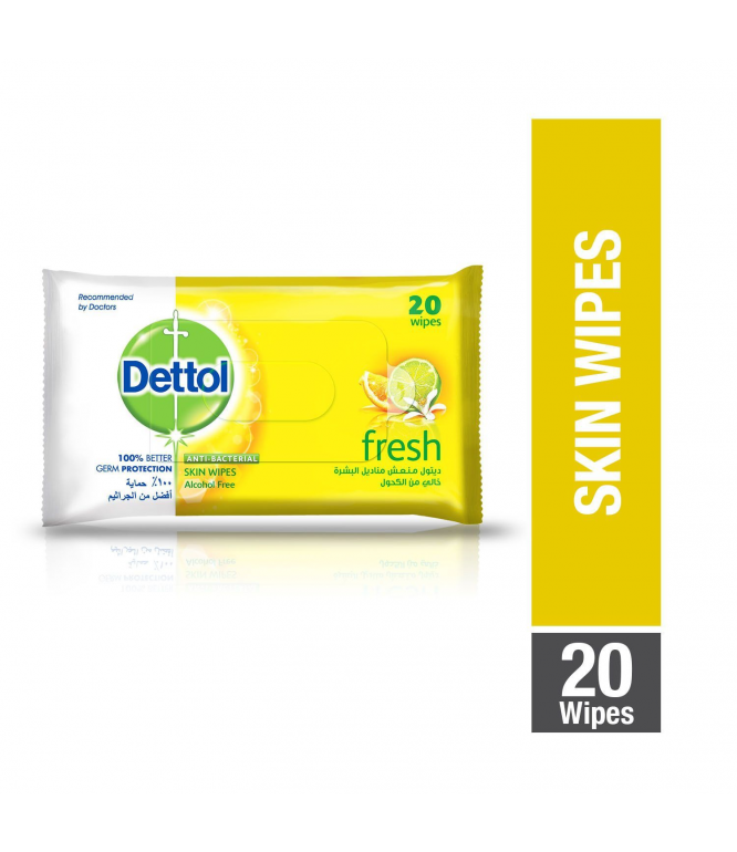 Dettol Fresh Antibacterial Skin Wipes 20pieces