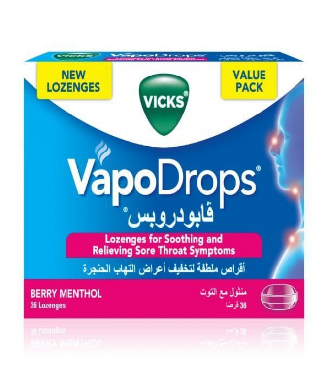 Vicks Vapodrops Berry Lozenges 36Pieces