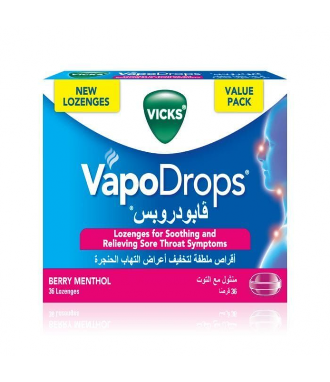 Vicks Vapodrops Berry Lozenges 36Pieces