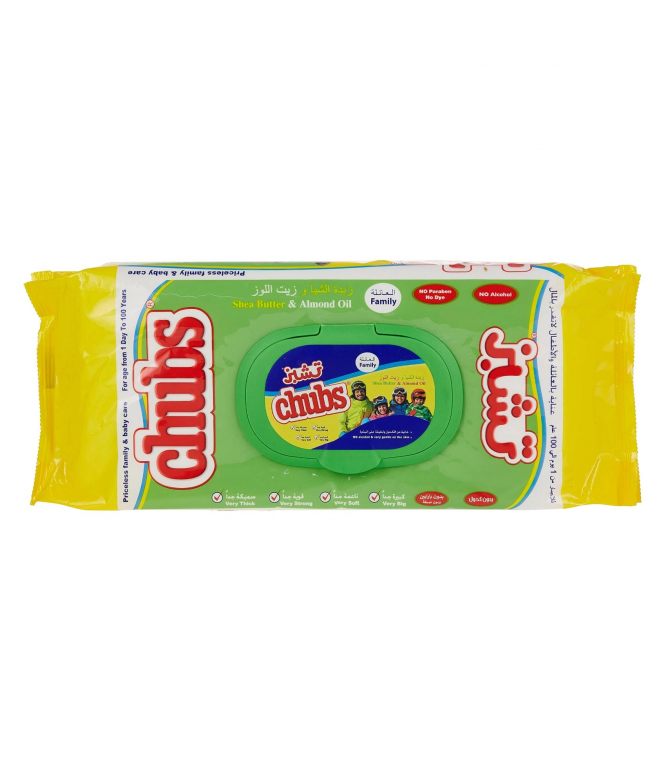 Chubs Wipes Shea Butter & Almond Oil 40Pieces