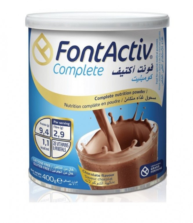 فونت أكتيف كومبليت بنكهة الشوكولاتة 400 غرام