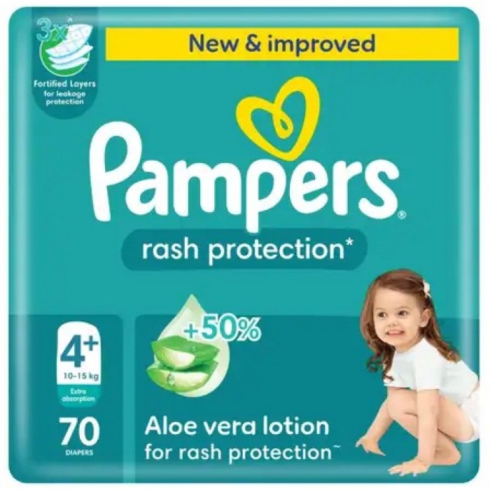 Pampers Baby Diapers (4)+ Giant 70'S