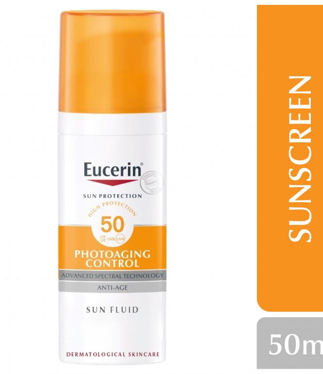 يوسيرين صن فلويد فوتوأيجنج كونترول SPF 50 بعامل حماية عالٍ 50 مل