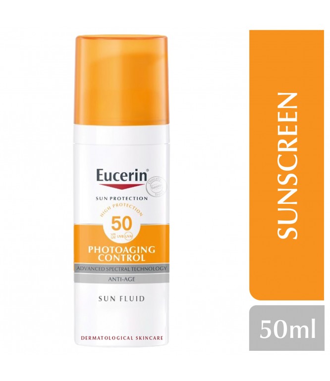 يوسيرين صن فلويد فوتوأيجنج كونترول SPF 50 بعامل حماية عالٍ 50 مل