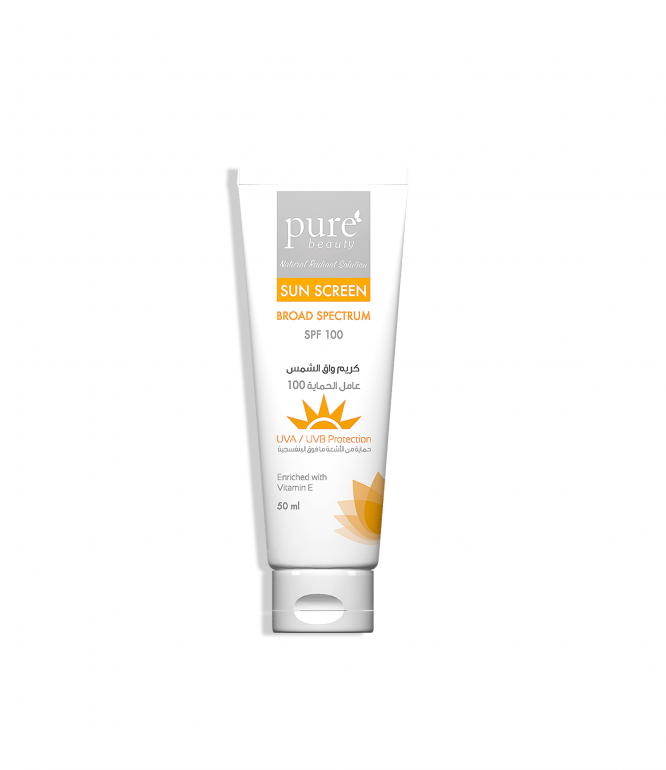 بيور بيوتي كريم واقي الشمس SPF 100 مع فيتامين هـ 50 مل 