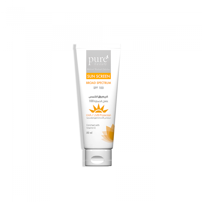 بيور بيوتي كريم واقي الشمس SPF 100 مع فيتامين هـ 50 مل 