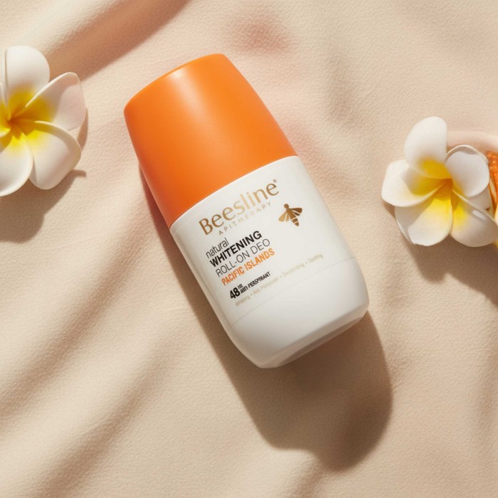 Beesline Pacific Islands Whitening Roll On Deodorant 48hr 50ml 