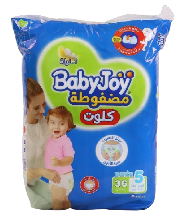 حفاضات بيبي جوي كلوت رقم5، 36 قطعة