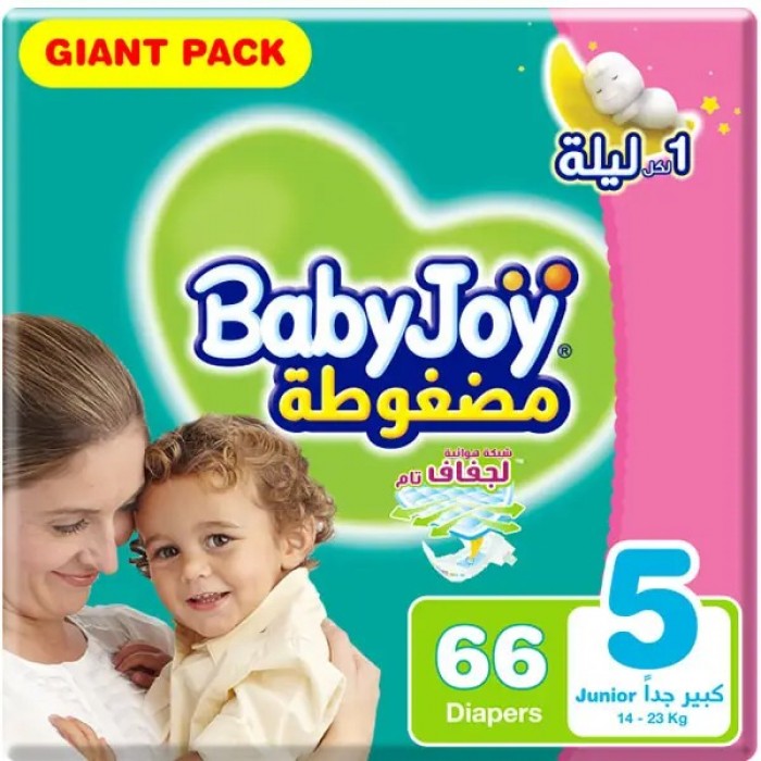 Baby Joy Size (5) Giant Pack 66 Diapers