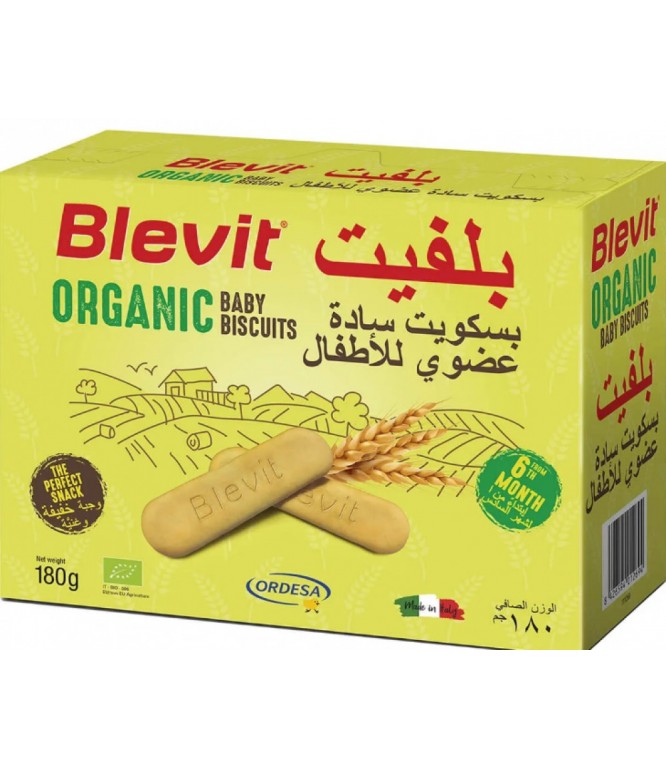 بليفيت بسكويت سادة عضوي من 6 أشهر 180 جرام